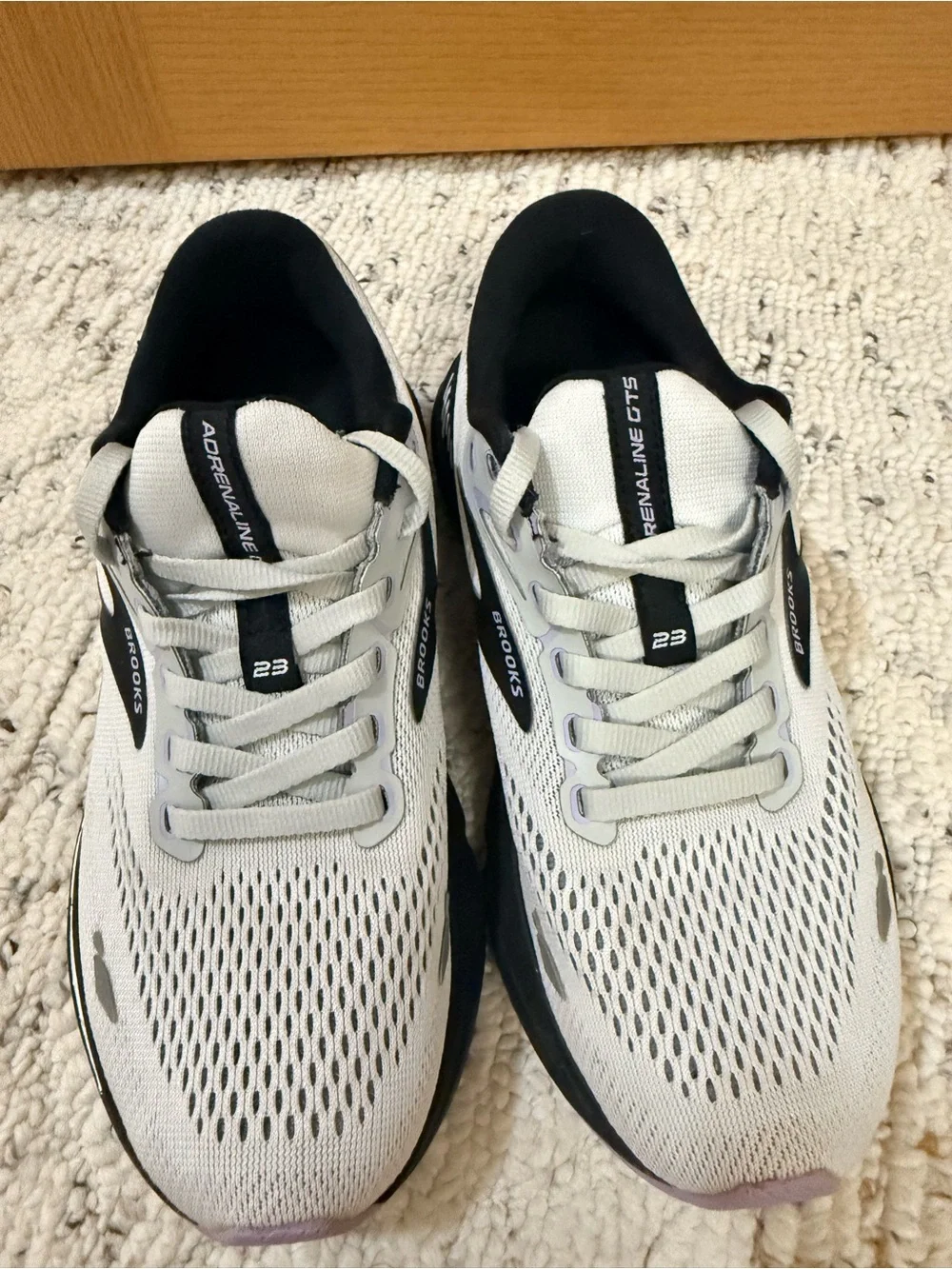 Brooks Adrenaline Running Shoes White with Black Accents